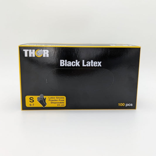 ABENA® Thor Black Latex Einweghandschuhe Puderfrei