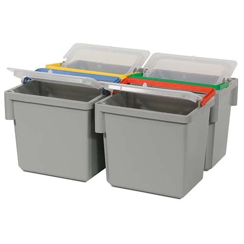 Schwenkbarer 5-Liter Eimer, grau mit farbcodiertem Henkel