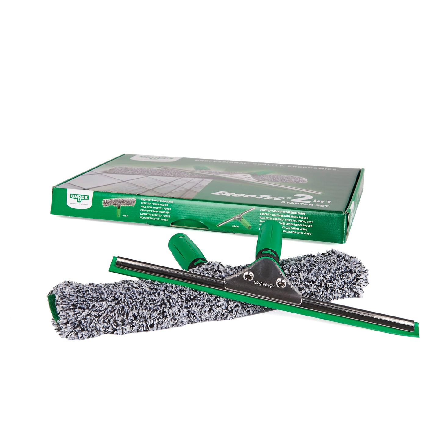 UNGER Ergo Tec Profi Glasreinigung Set 2in1 Starter Kit AK 011 A