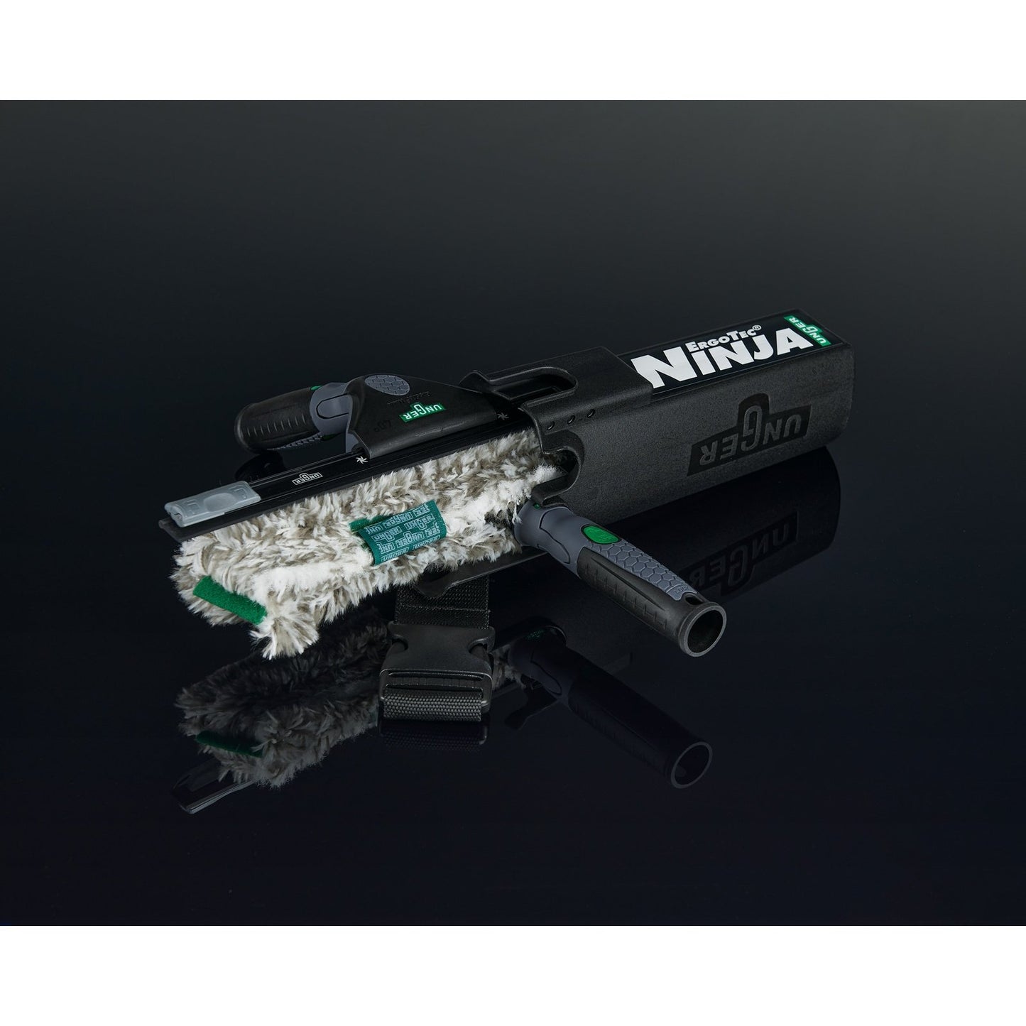 UNGER Ergo Tec NINJA AKN12 Premium Glasreinigung Set Kit 4 in 1