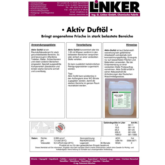 Linker Aktiv Duftöl 1L