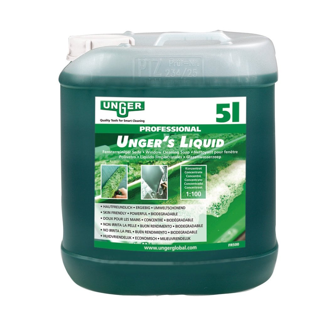 UNGER Unger's Liquid 1L / 5L Fensterreinigungsseife Glasreiniger fluessig Konzentrat