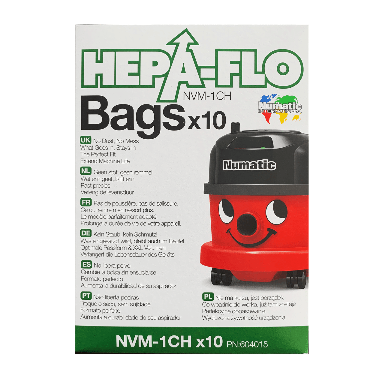 Numatic Hepa-Flo NVM-1CH Bags