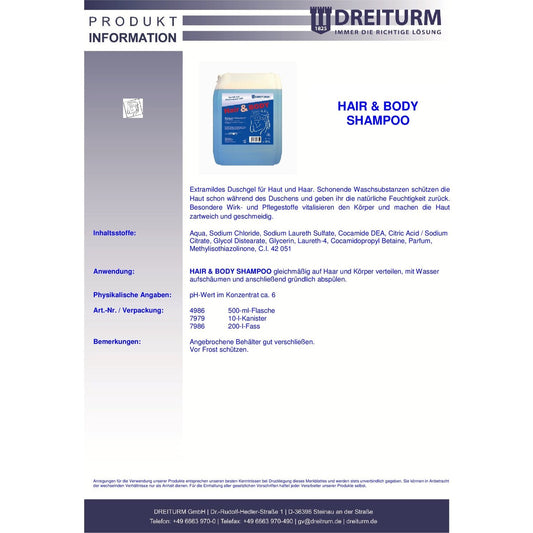 Dreiturm Hair & Body Shampoo Duschgel