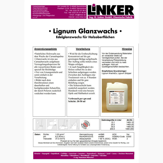 Lignum Glanzwachs 10L