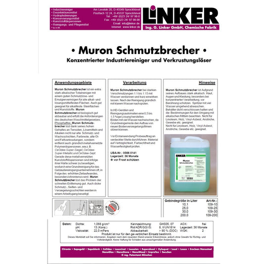 Linker Muron Schmutzbrecher 10L Industriereiniger
