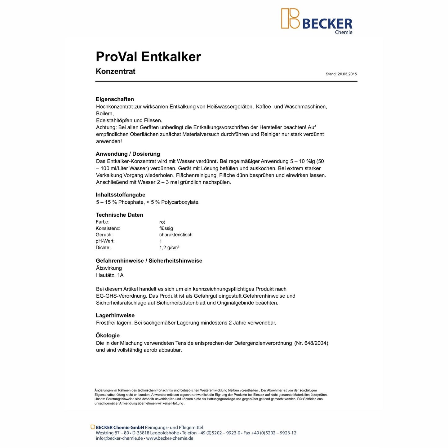 Entkalker 1L / 10L