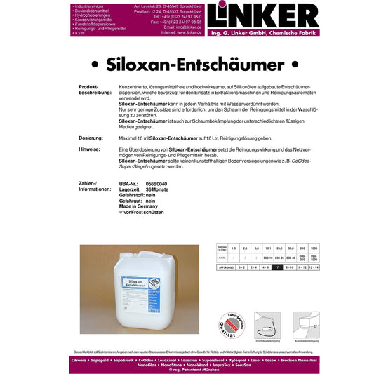 Siloxan-Entschäumer 10L von Linker