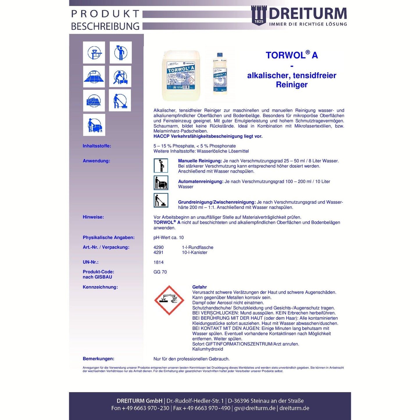 Dreiturm Reiniger Torwol® A
