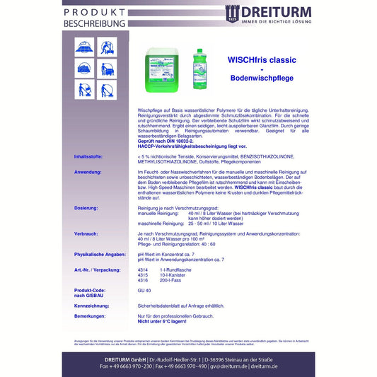 Wischfris classic 1L / 10L