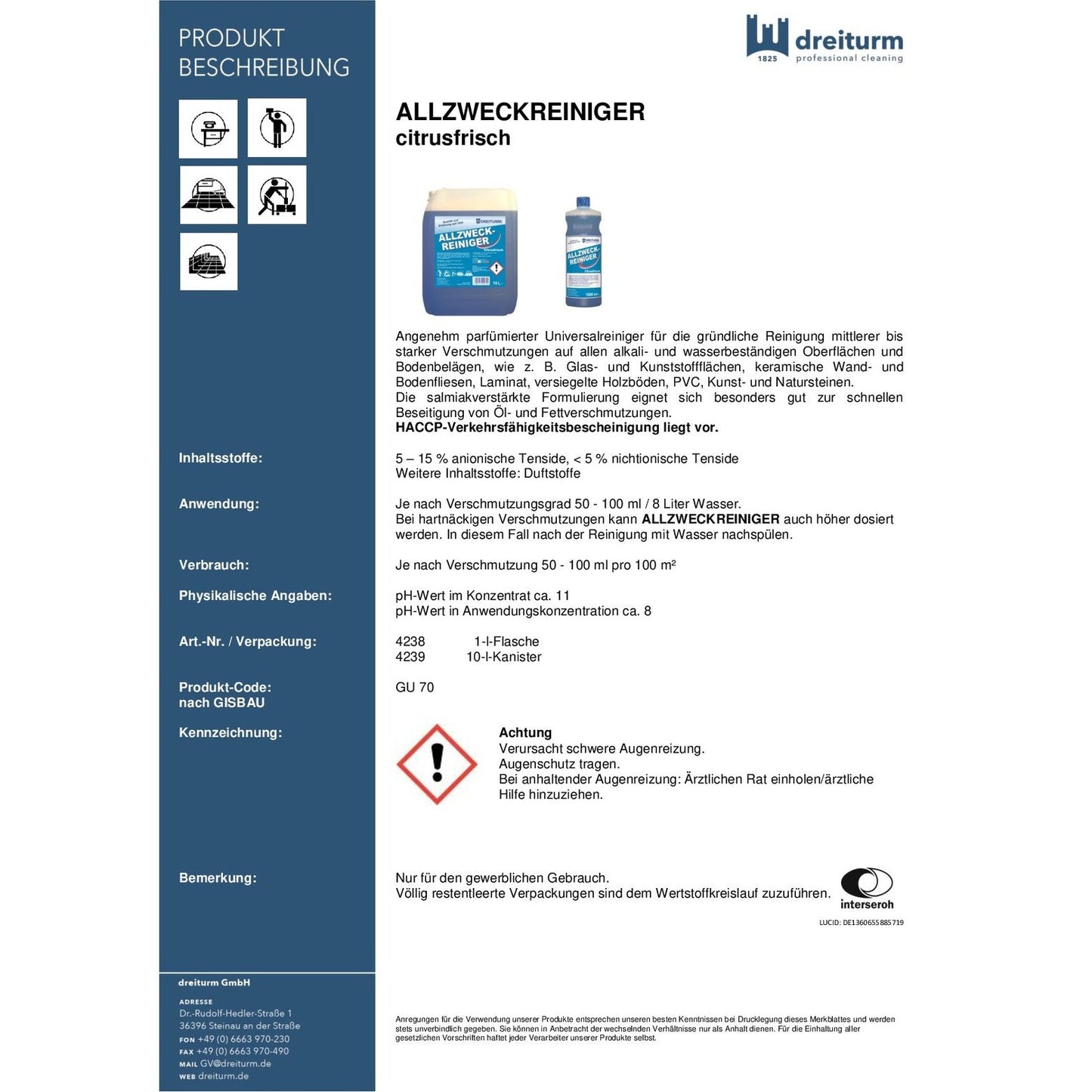 Dreiturm Allzweckreiniger