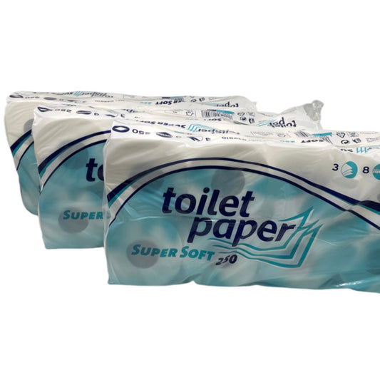 Wepa Toilettenpapier 3 lagig 8x250Blatt Jumbopackung 72Rollen