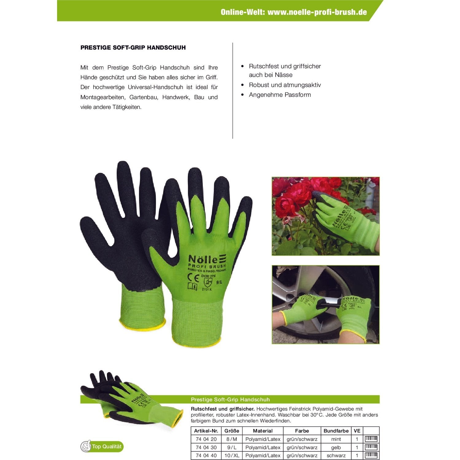 handschuhe handwerker Prestige Soft-Grip Handschuhe – 1 Plus Hygiene GmbH