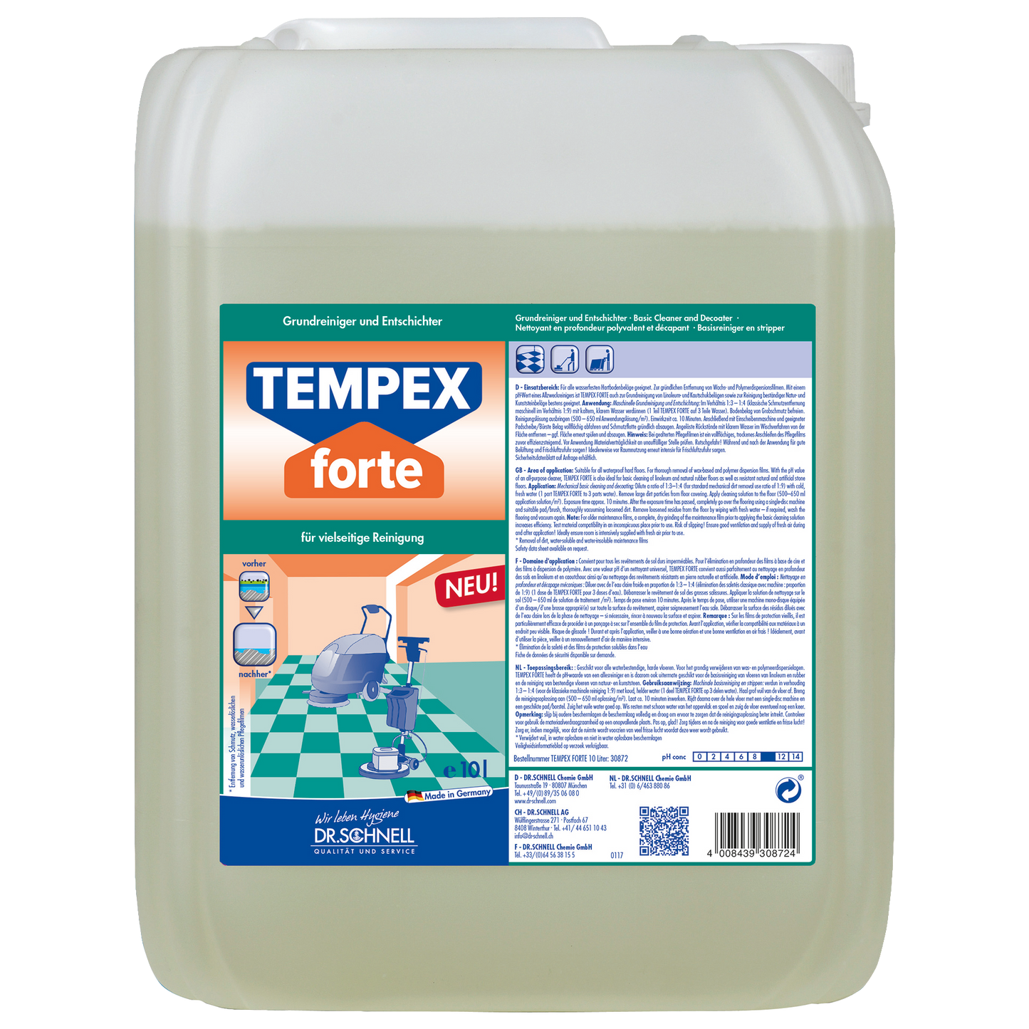 Grundreiniger Tempex Forte 10L Dr. Schnell Entschichter